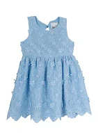 Baby Girls 3D Embroidered Cotton Dress