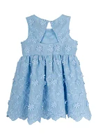 Baby Girls 3D Embroidered Cotton Dress