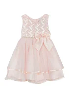 Baby Girls  Sleeveless Basketweave Dress