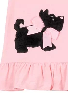 Toddler Girls Scotty Dog Appliqué Top and Polka Dot Printed Leggings Set