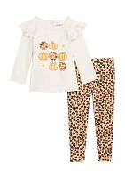 Toddler Girls Knit Cheetah Set