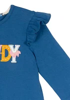 Toddler Girls Howdy Long Sleeve Graphic Top