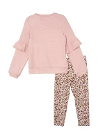 Girls 7-16 Love Graphic Sweatshirt Set