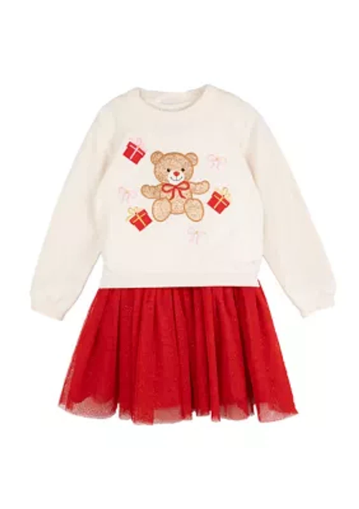 Toddler Girls Graphic Sweater Dress