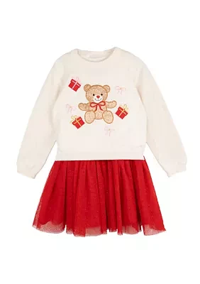 Toddler Girls Graphic Sweater Dress