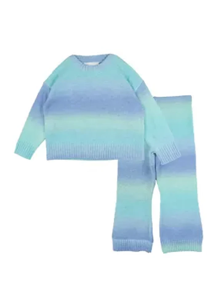 Toddler Girls Ombré Sweater and Pants Set