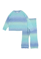 Toddler Girls Ombré Sweater and Pants Set