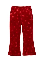 Toddler Girls Velvet Top with Coordinating Pants