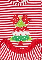 Baby Girls Christmas Tree Appliqué Set