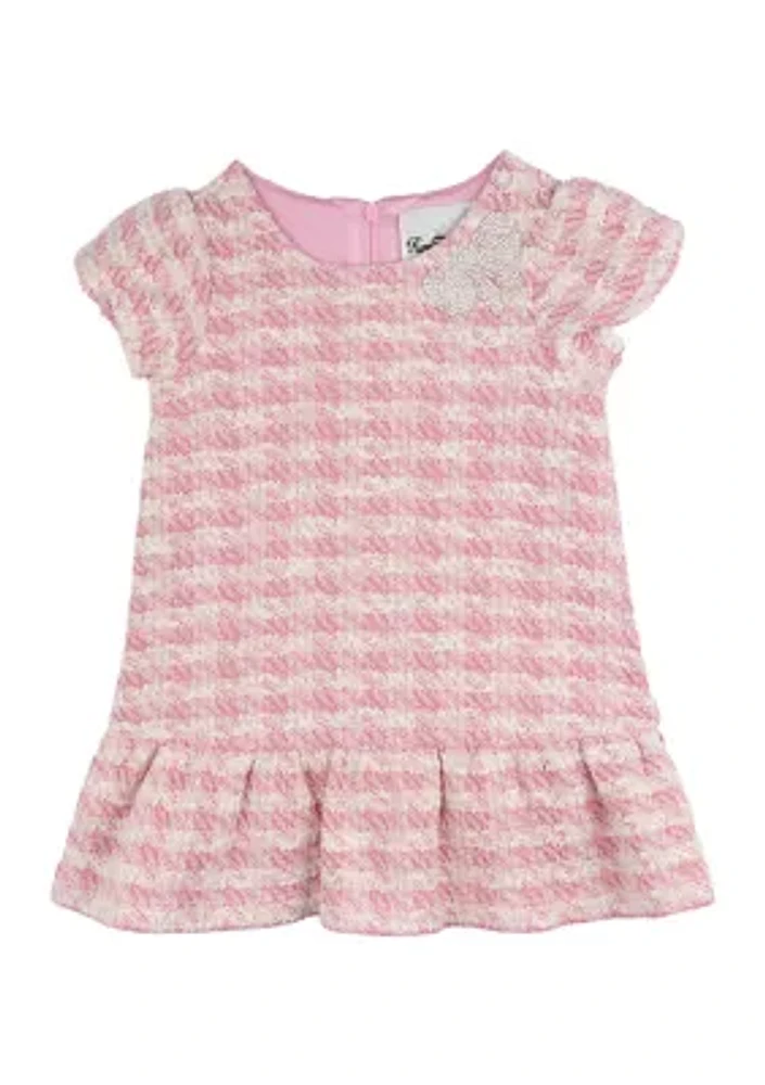 Baby Girls Printed Tweed Dress