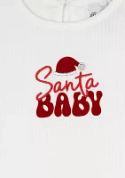 Baby Girls Santa Bodysuit and Flare Pants Set