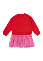 Baby Girls Penquin Christmas Sweater Dress