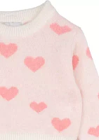 Baby Girls Heart Sweater and Pants Set