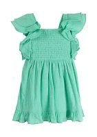 Toddler Girls Flutter Sleeve Dress