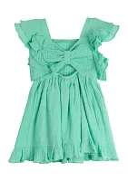 Toddler Girls Flutter Sleeve Dress