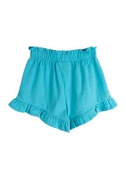 Toddler Girls Solid Ruffle Pull On Shorts