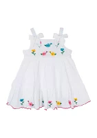 Baby Girls Floral Embroidered Dress