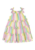 Baby Girls Striped Ruffle Dress