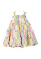 Baby Girls Striped Ruffle Dress