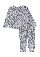 Toddler Girls Fleece Animal Pajama Set