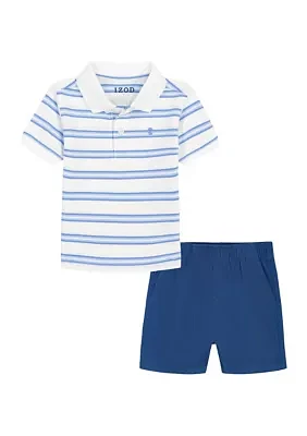 Baby Boys Pique Polo and Twill Short Set