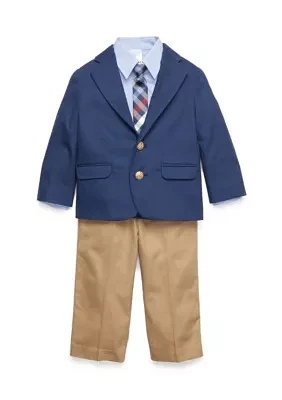 Button Front Shirt, Jacket, and Pants 3-piece Set Toddler Boys