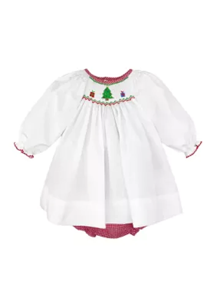 Baby Girls Chrristmas Dress with Diaper Cover