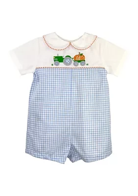 Baby Boys Harvest Pumpkin Appliqué Romper