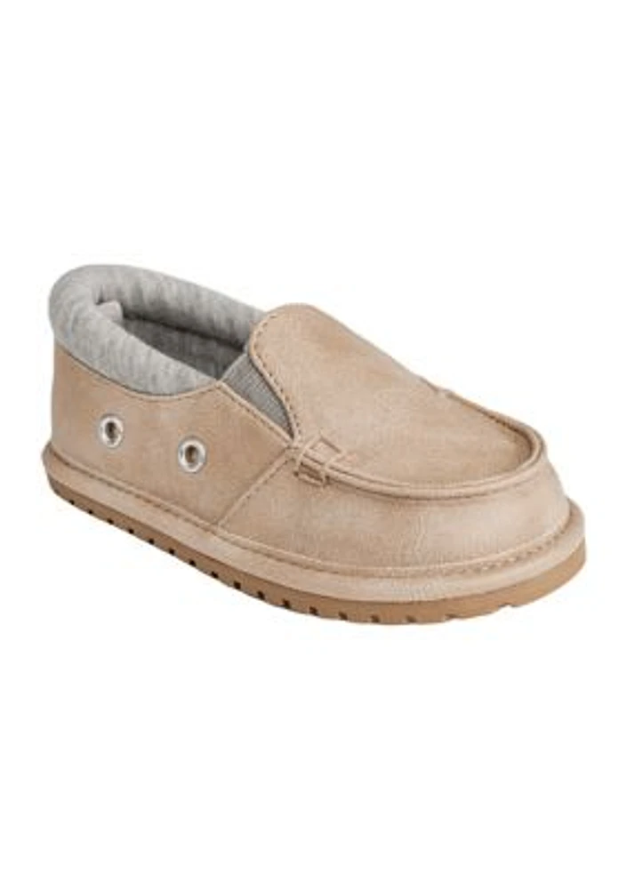 Baby Boys Tan Slip On Shoes