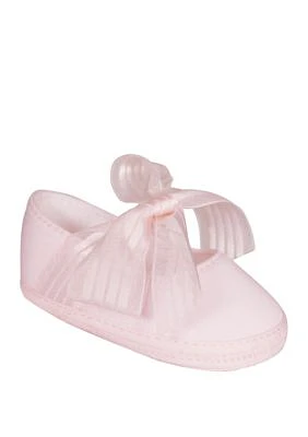 Baby Girls Pink Ribbon Ballet Slippers