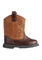 Toddler Boys Two Tone Western Boots