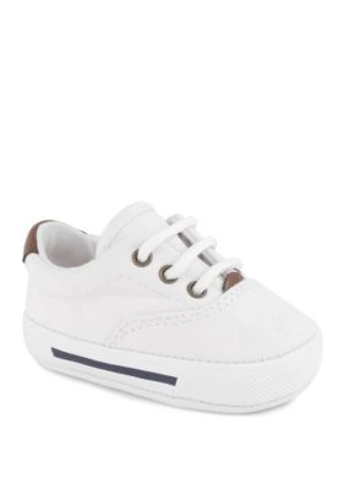 Baby White Lace-Up Shoes