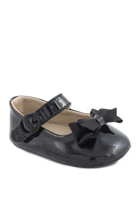 Baby Girls Black Patent Skimmer Shoes