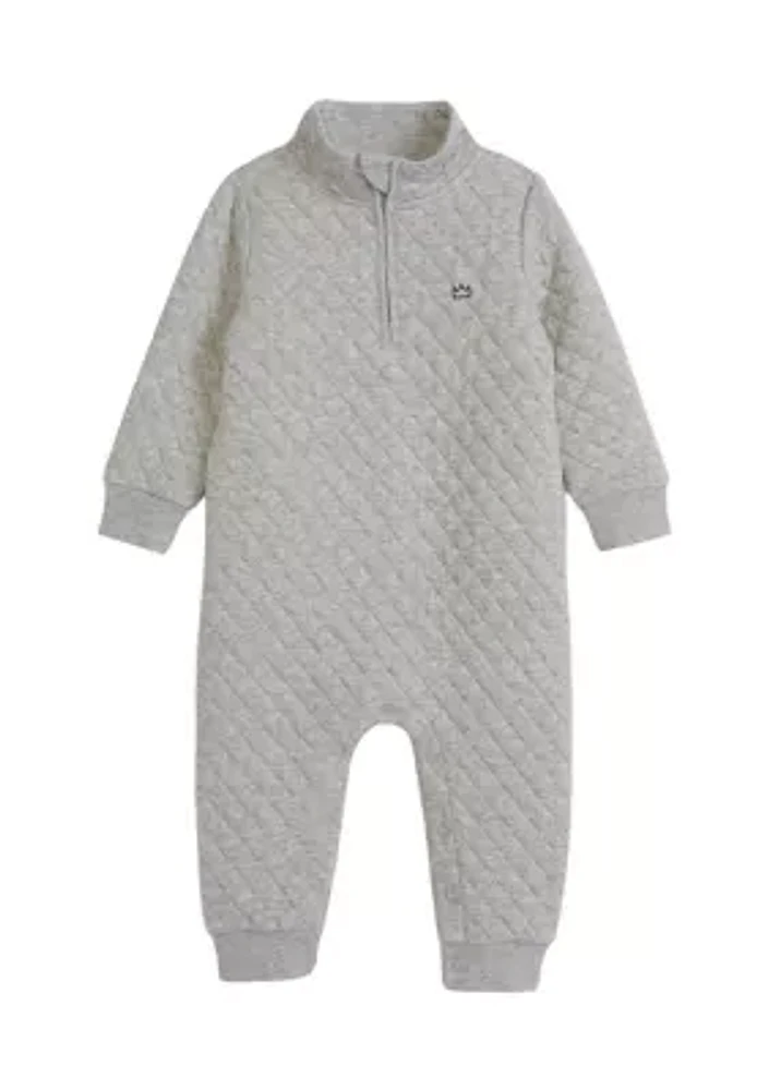 Baby Boys Quilted Knit Romper