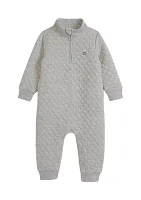 Baby Boys Quilted Knit Romper