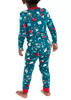 Unisex Toddler Holiday Lights Long Sleeve Pajama Set