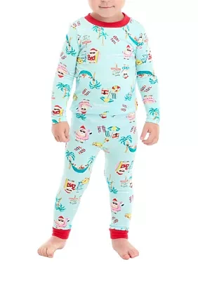 Toddler Beachy Christmas Pajama Set