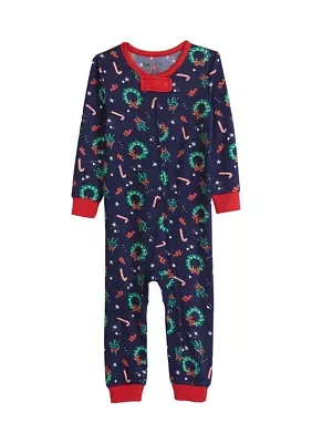 Baby Holiday Wreaths Pajama