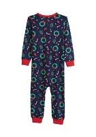 Baby Holiday Wreaths Pajama