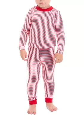 Toddler Red Stripe Pajama Set