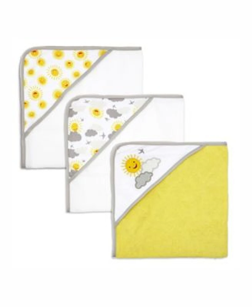 Baby Girls 3 Pack Hooded Towels