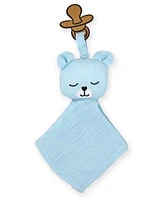 Baby Boys and Girls Muslin Pacifier Keeper with Curly Plush Nunu