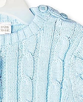 Baby Boys Long Sleeved Cable Knit Romper