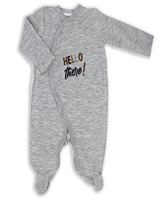 Baby Boys and Girls Hello There Quilted Footie