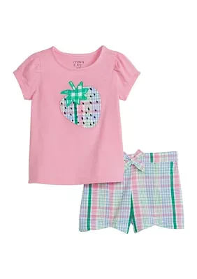 Baby Girls Woven Shorts Set