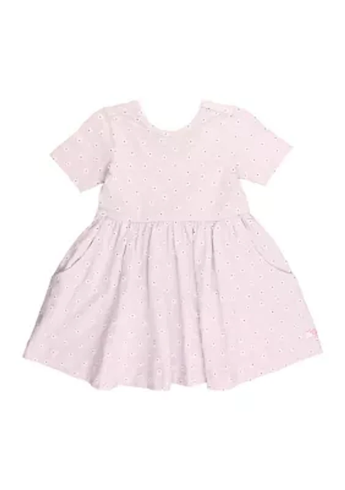 Baby Girls Dainty Buds Printed Knit Dress