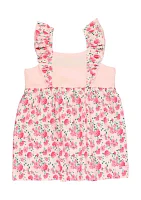 Toddler Girls English Roses Ruffle Dress