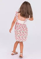 Toddler Girls English Roses Ruffle Dress