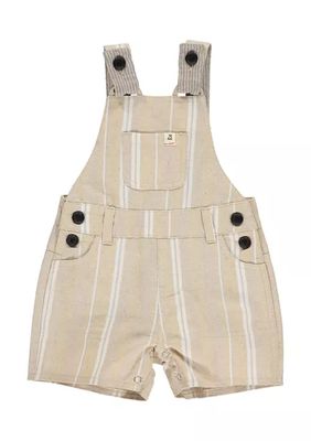 Baby Boys Striped Shortie Overalls