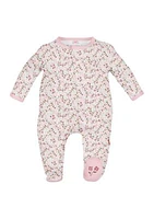 Baby Girls Bedford Floral Printed Magnetic Footie Pajamas